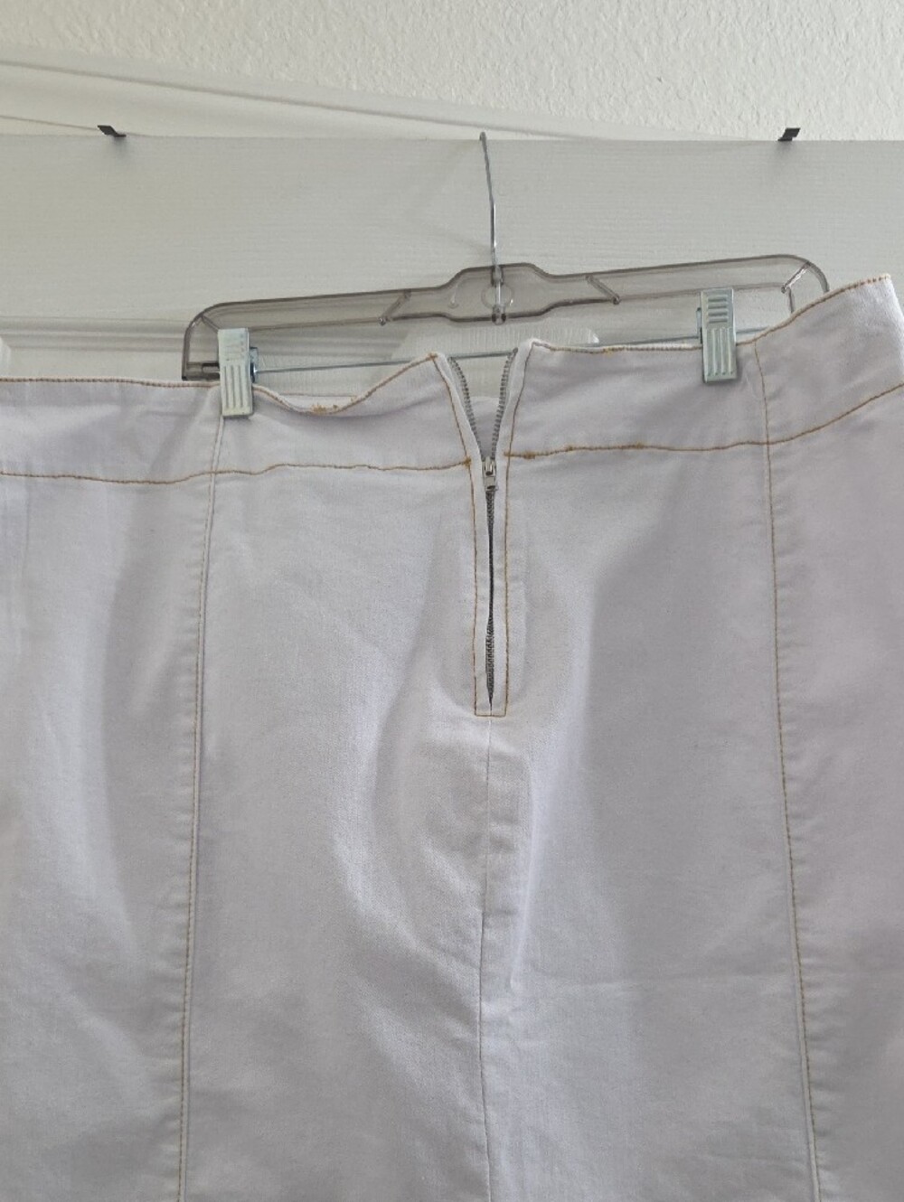 Ashley Stewart Denim Mini Skirt with Gold Buttons - Picture 6 of 8